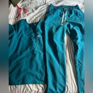 Figs scrubs set in Teal